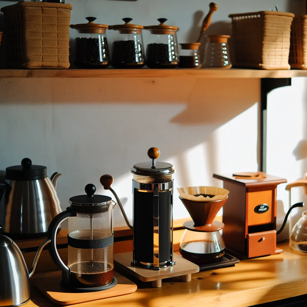 Artisanal coffee brewing station