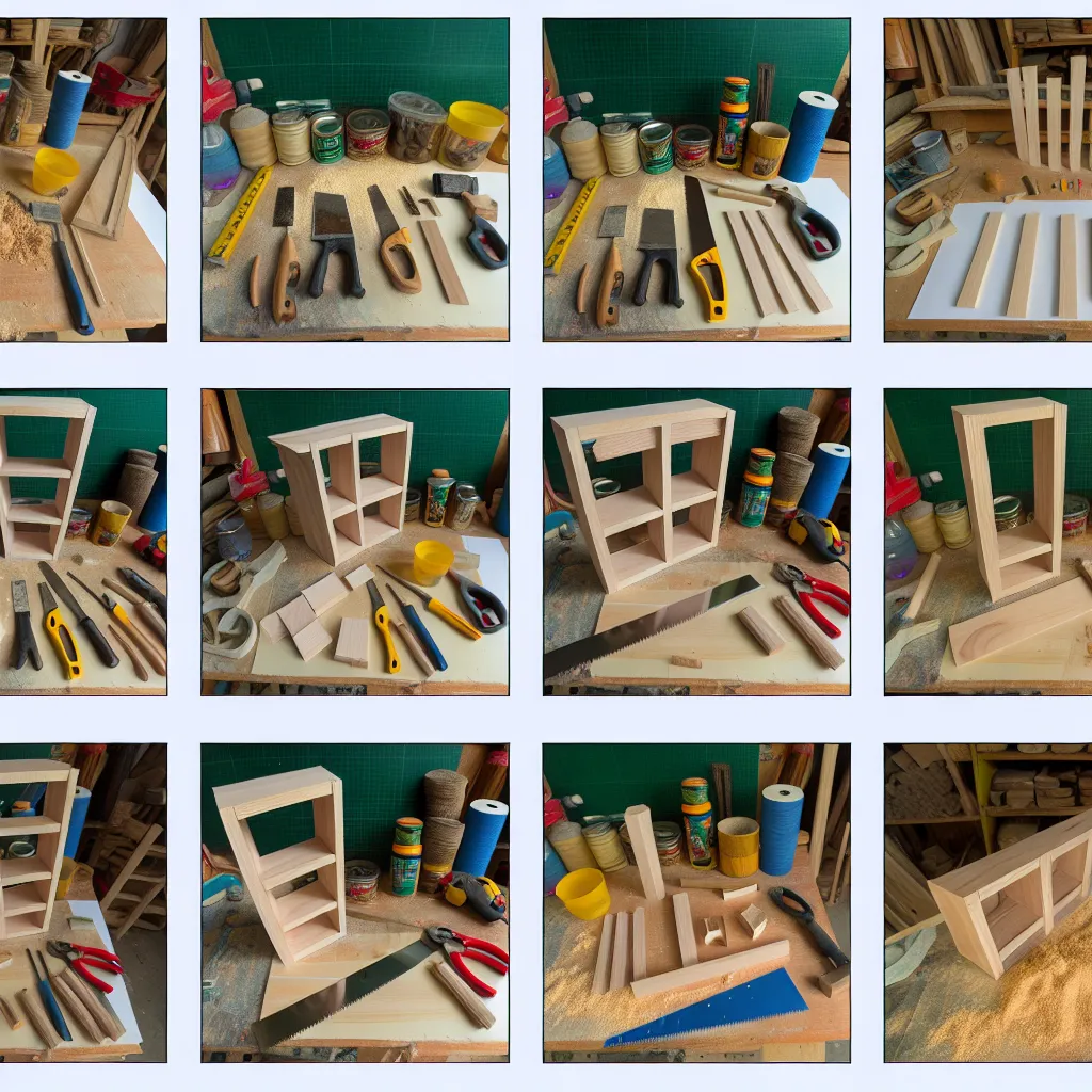 DIY wooden shelf project