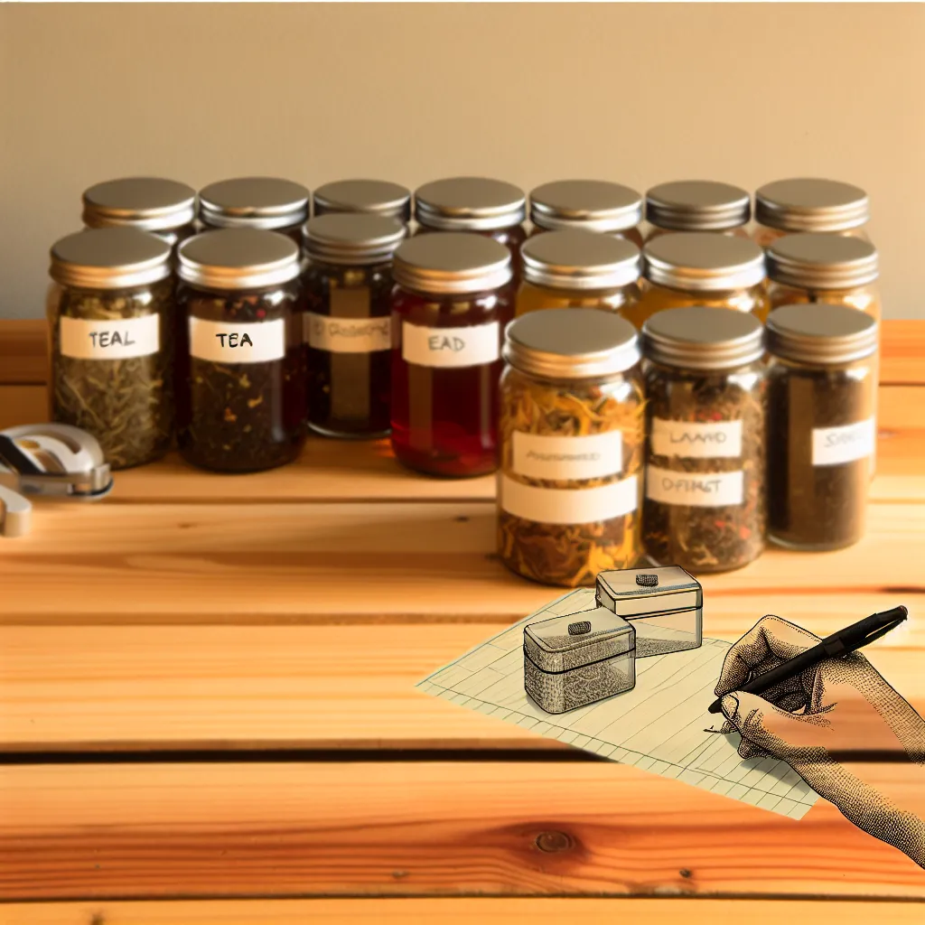 Labeling system for tea storage