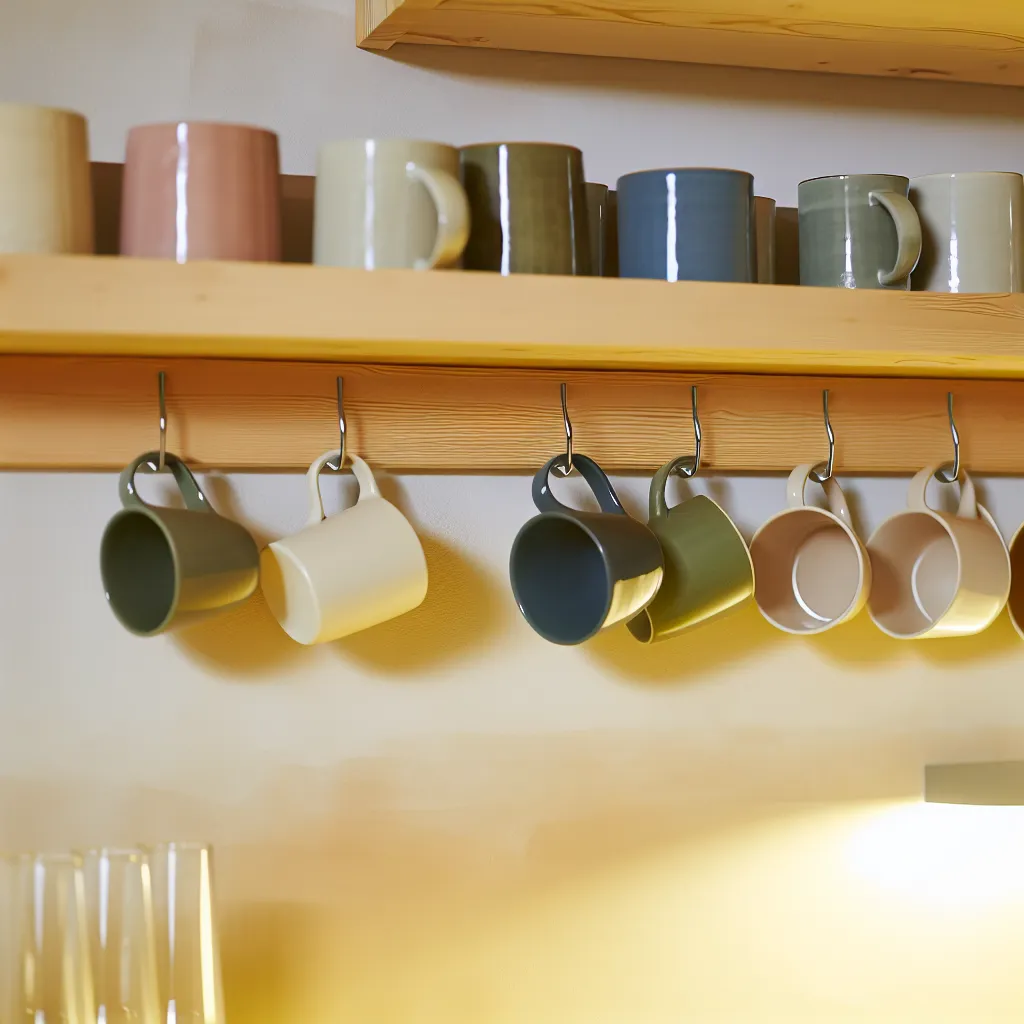 Ceramic mug hanging rack