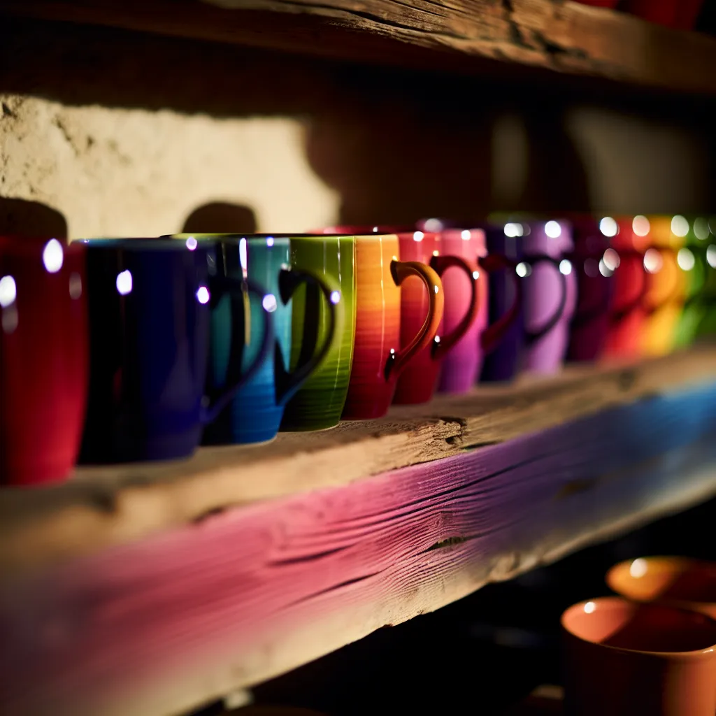 Color-coordinated mug collection