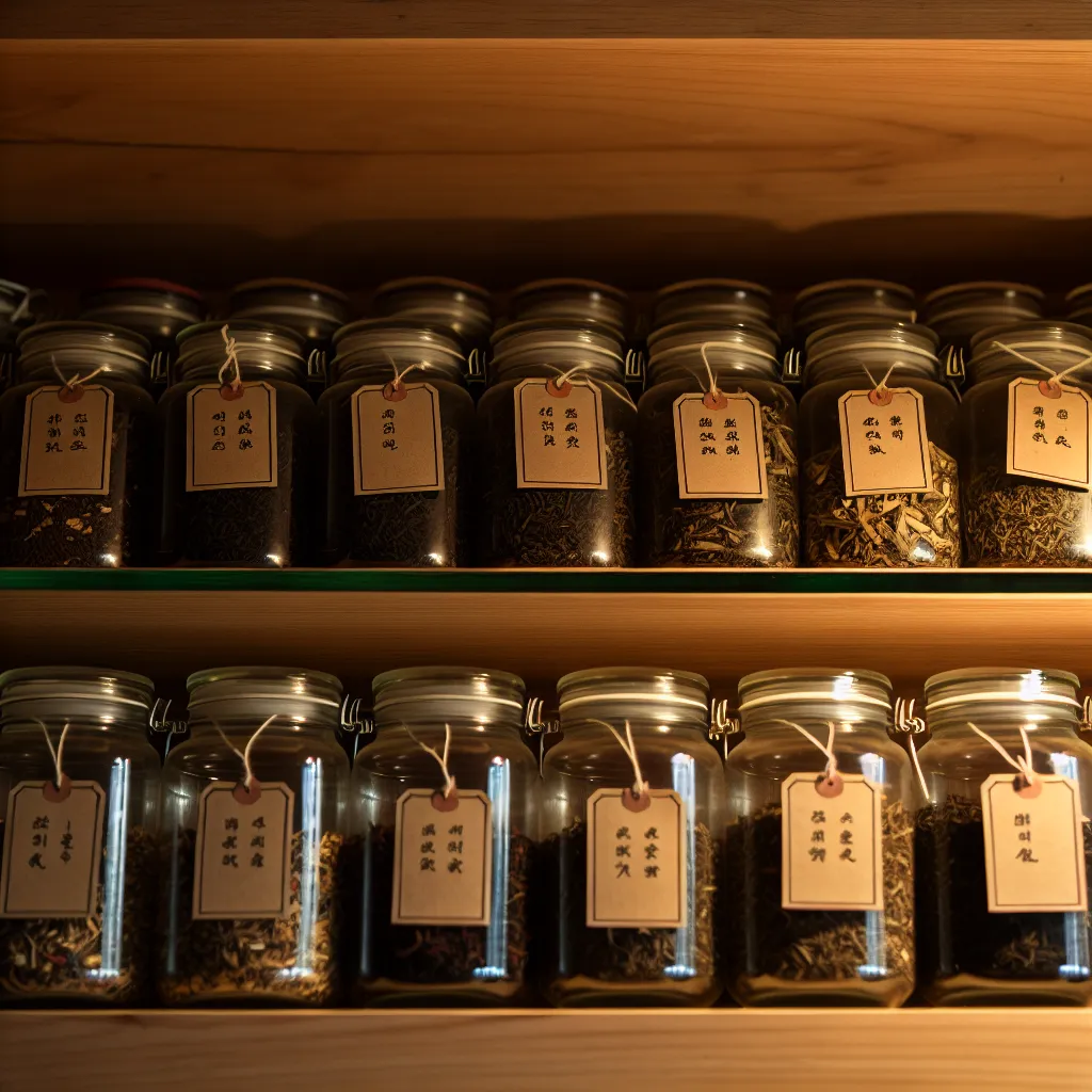 Collection of different tea varieties in storage tins